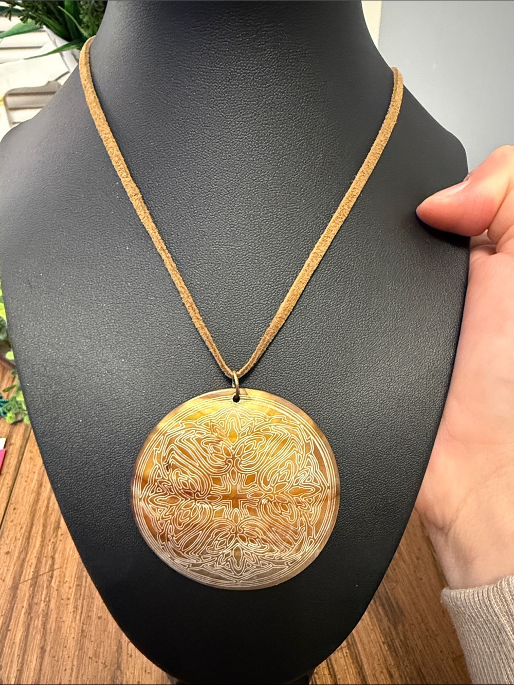 Brown seashell necklace